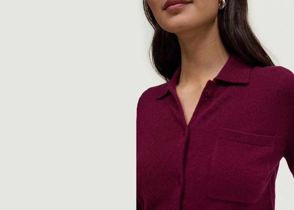 L'exception Cardigan Cachemire Amara Prune Hircus