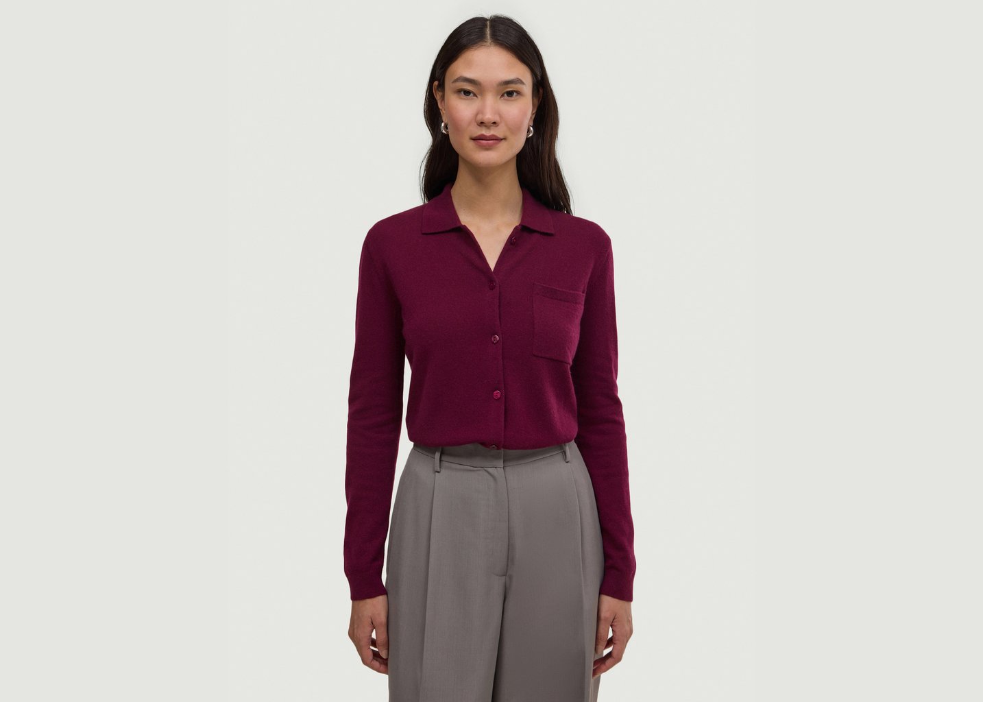 l'exception Cardigan cachemire Amara Prune Hircus
