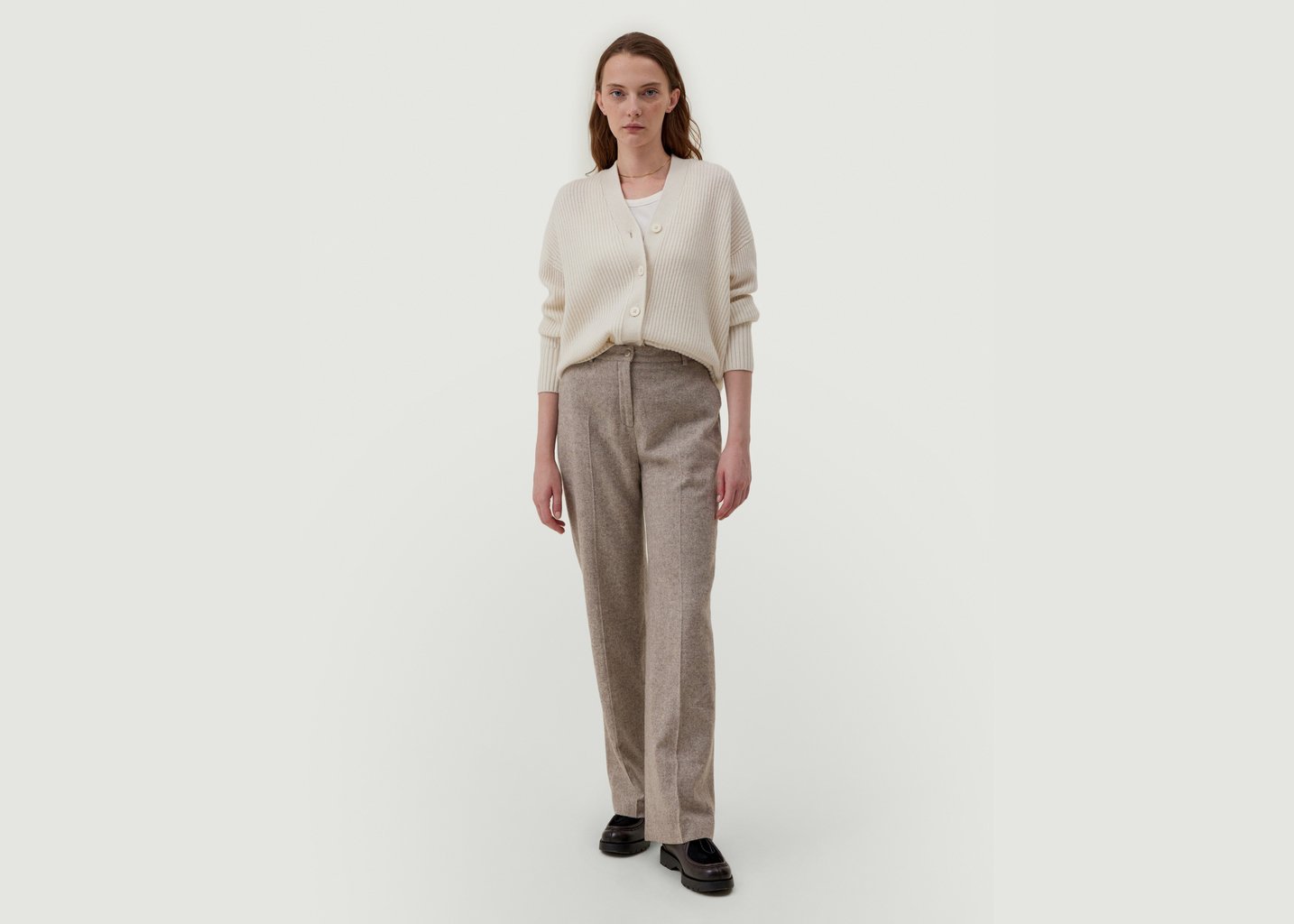 L'exception Cardigan Cachemire Ziggy Blanc Hircus
