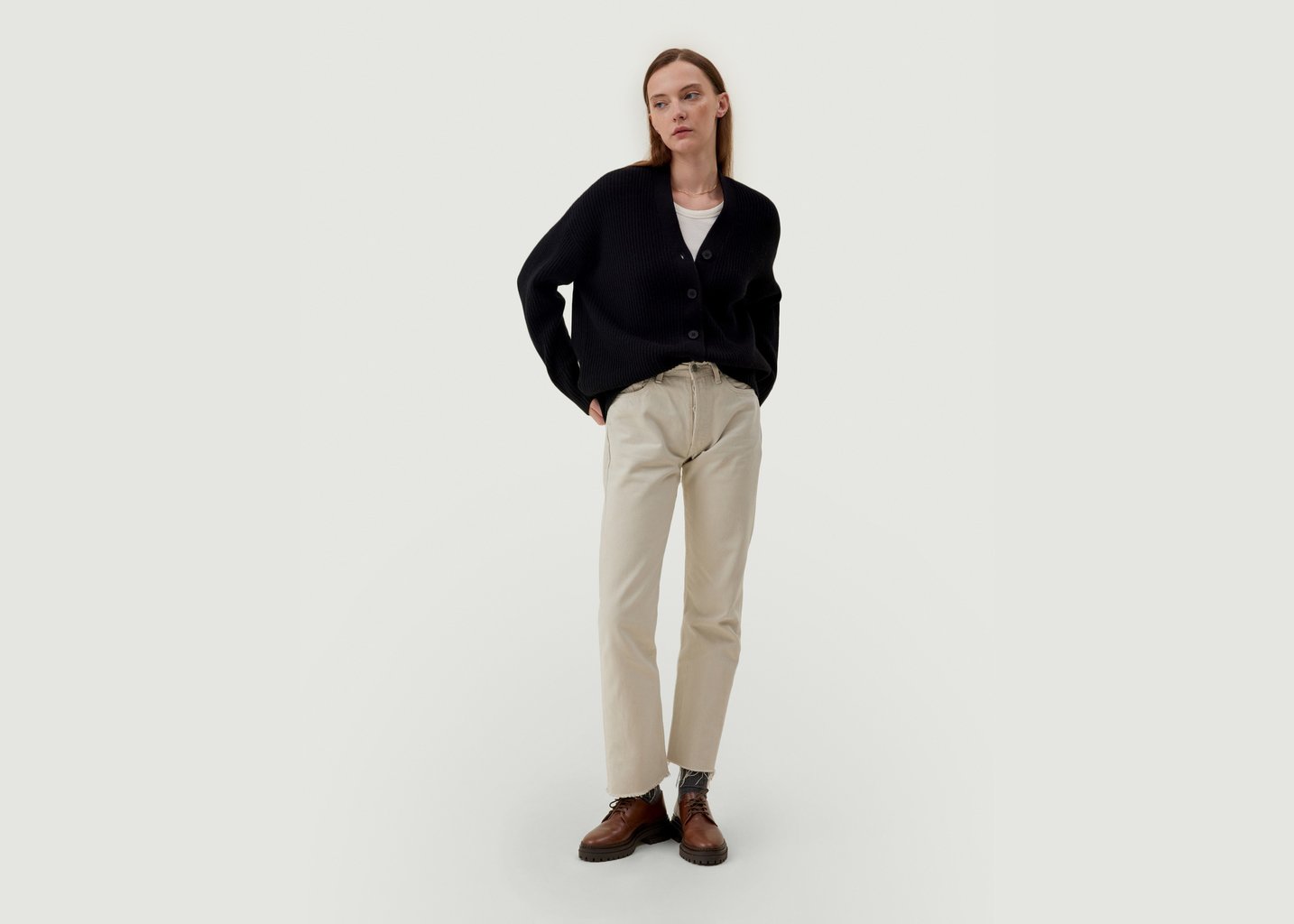 L'exception Cardigan Cachemire Ziggy Noir Hircus