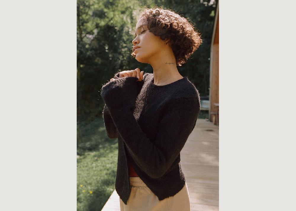 L'exception Cardigan Freda Noir Nénés Paris