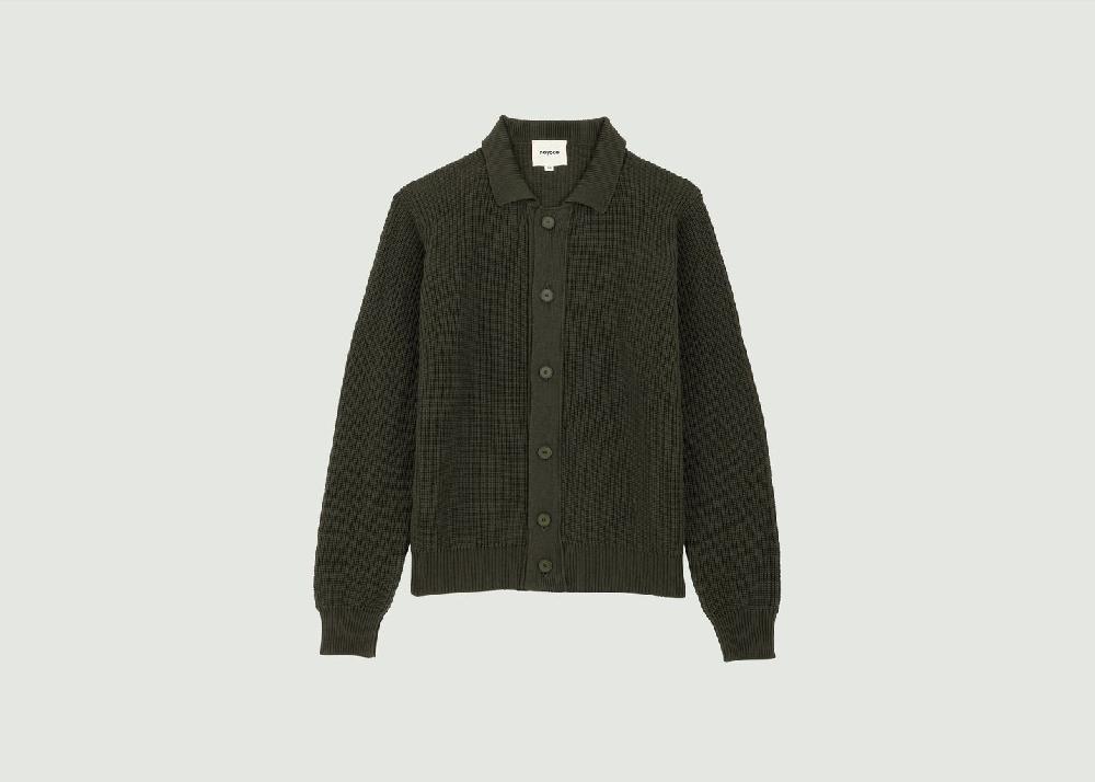 l'exception Cardigan Galway Khaki noyoco