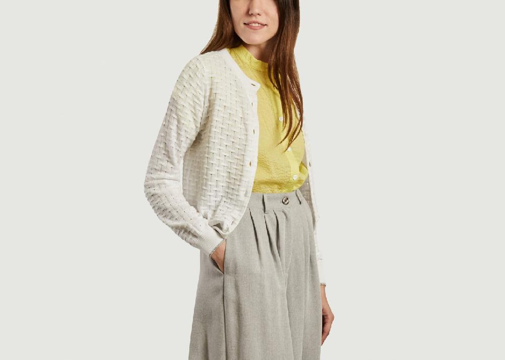 L'exception Cardigan Pencil Blanc Erotokritos
