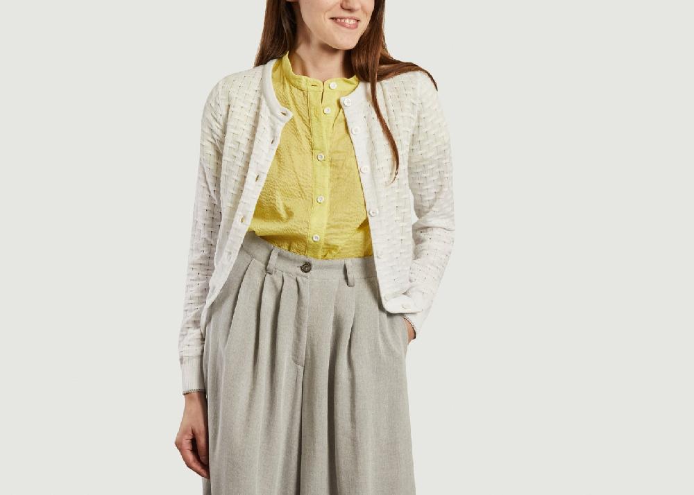 l'exception Cardigan Pencil Blanc Erotokritos