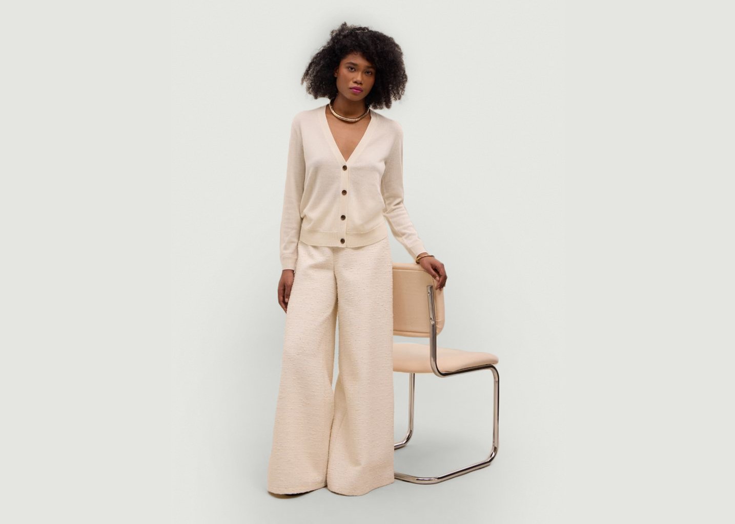 l'exception Cardigan Toby Crème Hircus