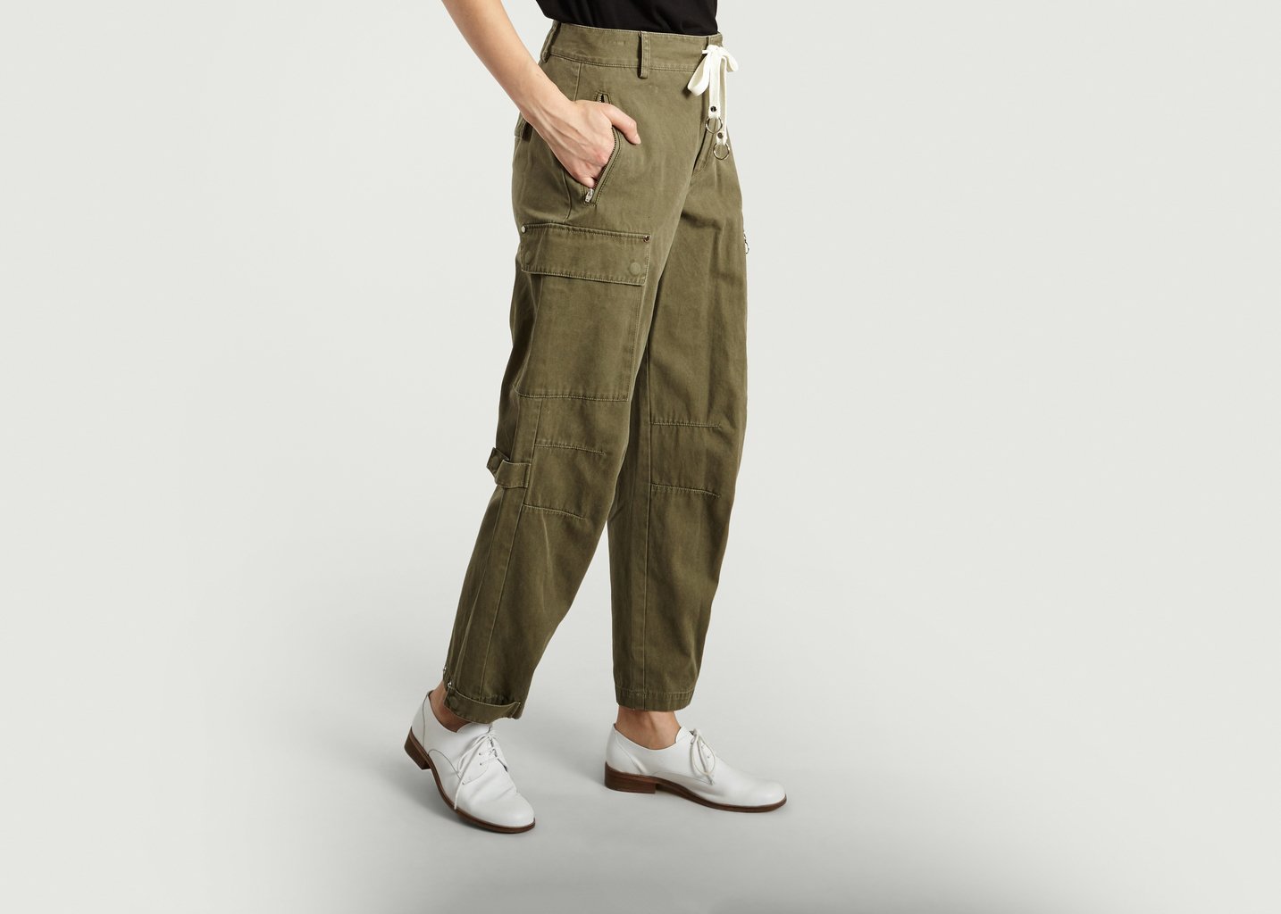 L'exception Cargo Twill Khaki T By Alexander Wang