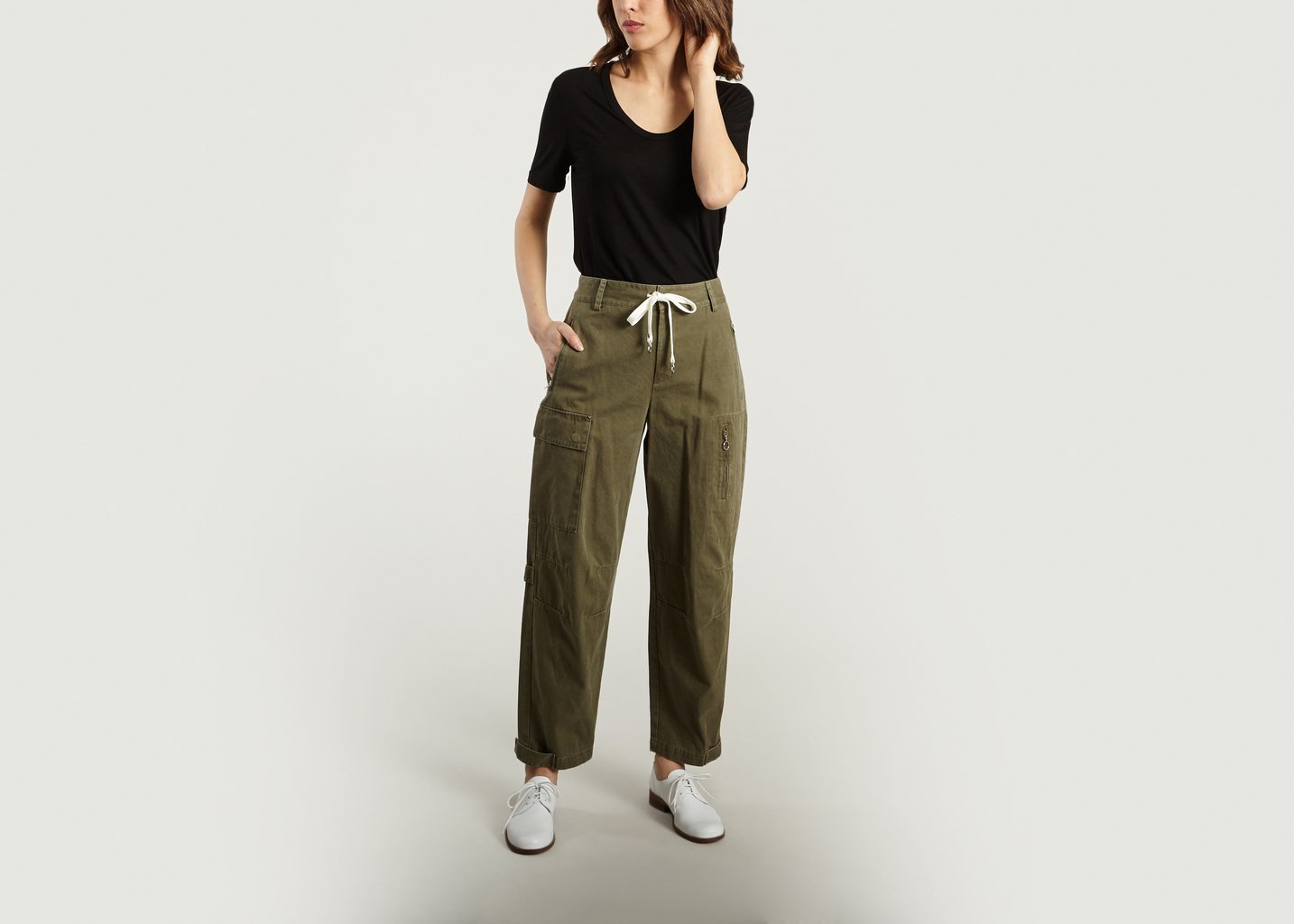L'exception Cargo Twill Khaki T By Alexander Wang