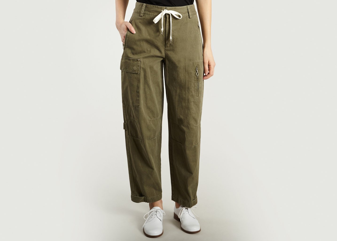 l'exception Cargo Twill Khaki T by Alexander Wang