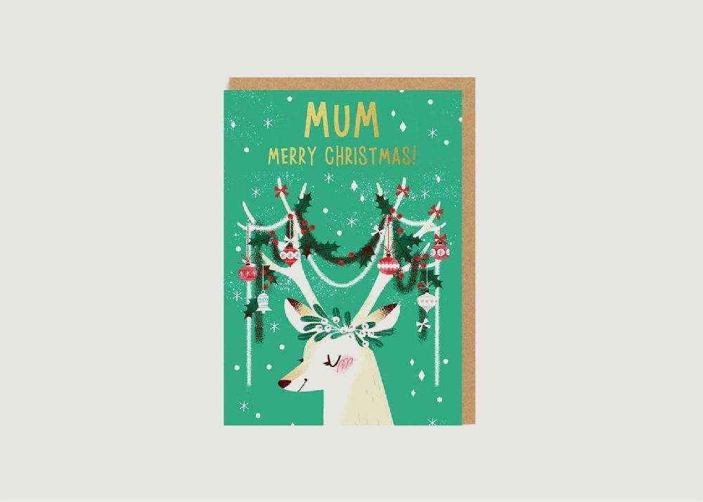 l'exception Carte Festive Antlers Blanc OHH DEER