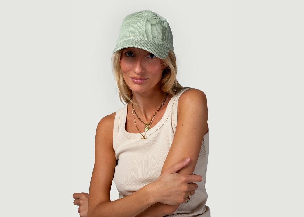 L'exception Casquette Baseball Vert Côtelé Paris