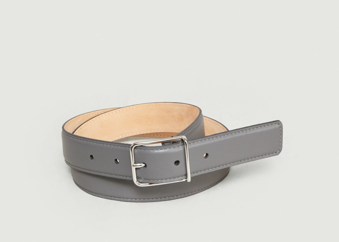 l'exception Ceinture En Cuir Gris Maison Boinet