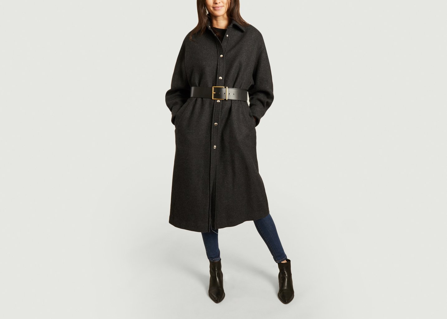 L'exception Ceinture En Cuir Noir Maison Boinet