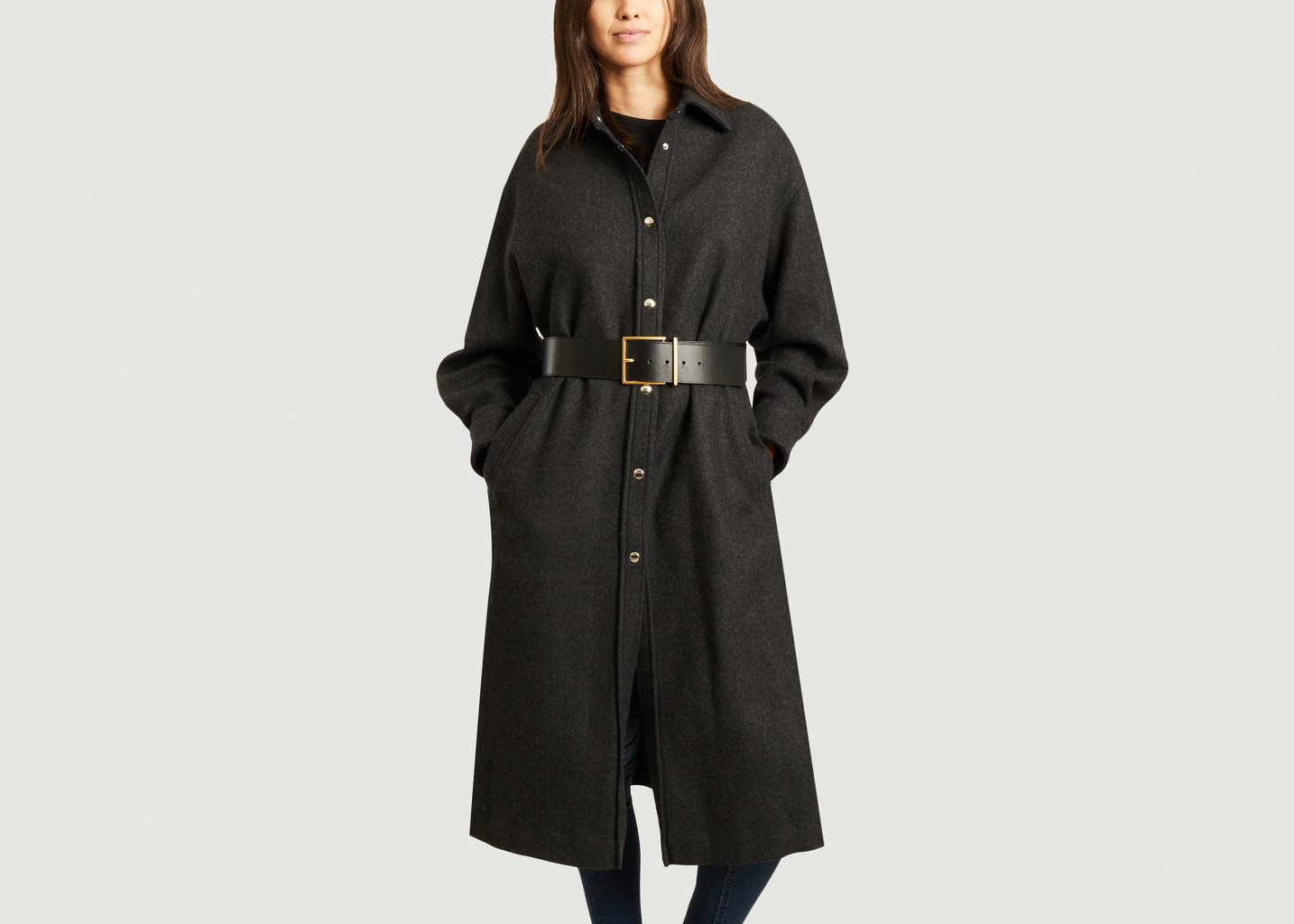 L'exception Ceinture En Cuir Noir Maison Boinet