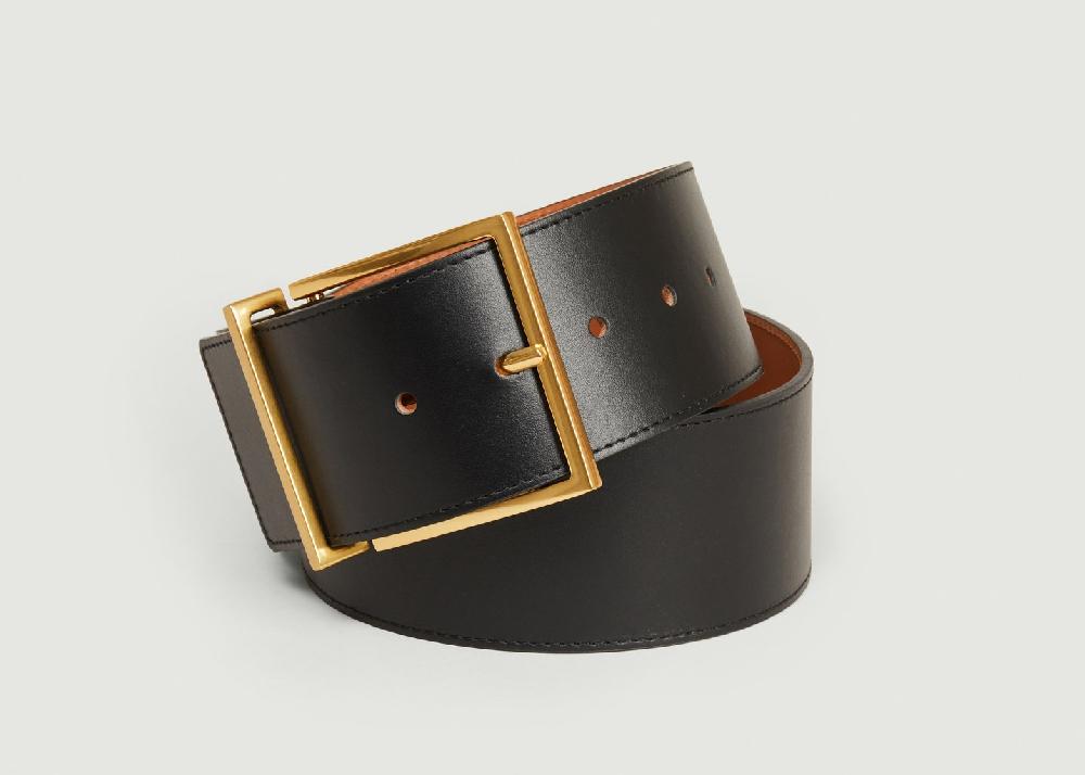 l'exception Ceinture en cuir Noir Maison Boinet