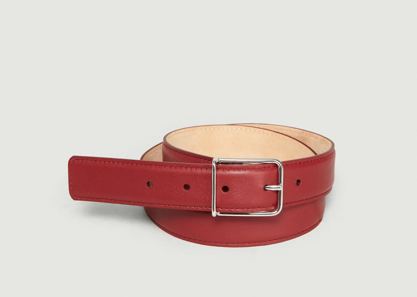 l'exception Ceinture En Cuir Rouge Maison Boinet