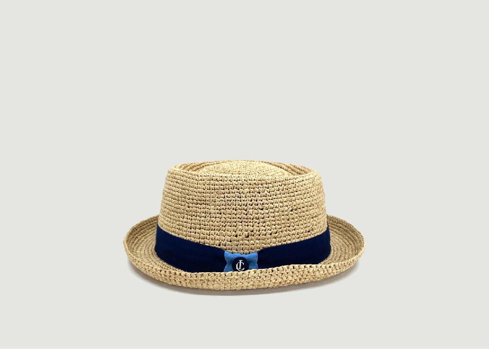 l'exception Chapeau Porkpie Raphia Blé Le Chapoté