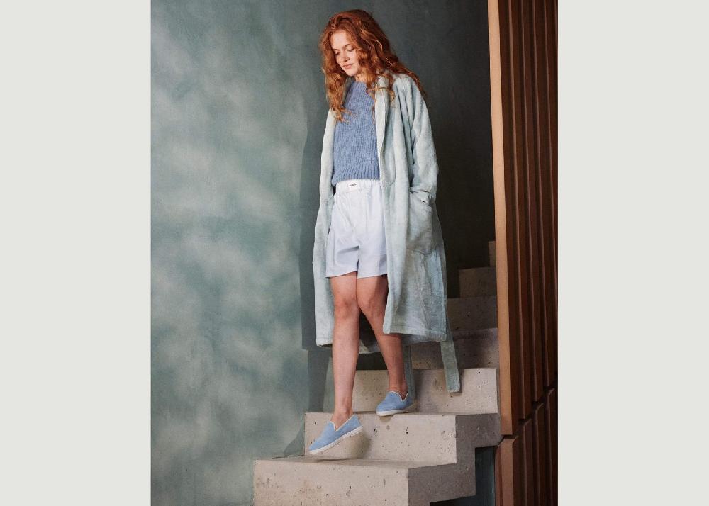 L'exception Chausson Femme Bleu Clair Angarde