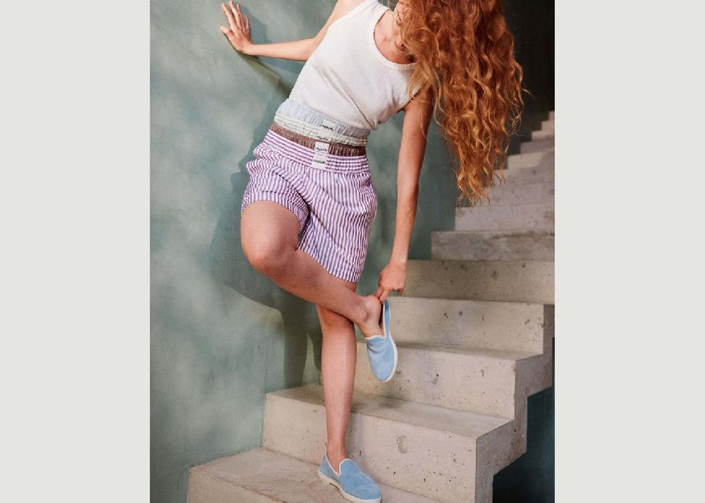 L'exception Chausson Femme Bleu Clair Angarde