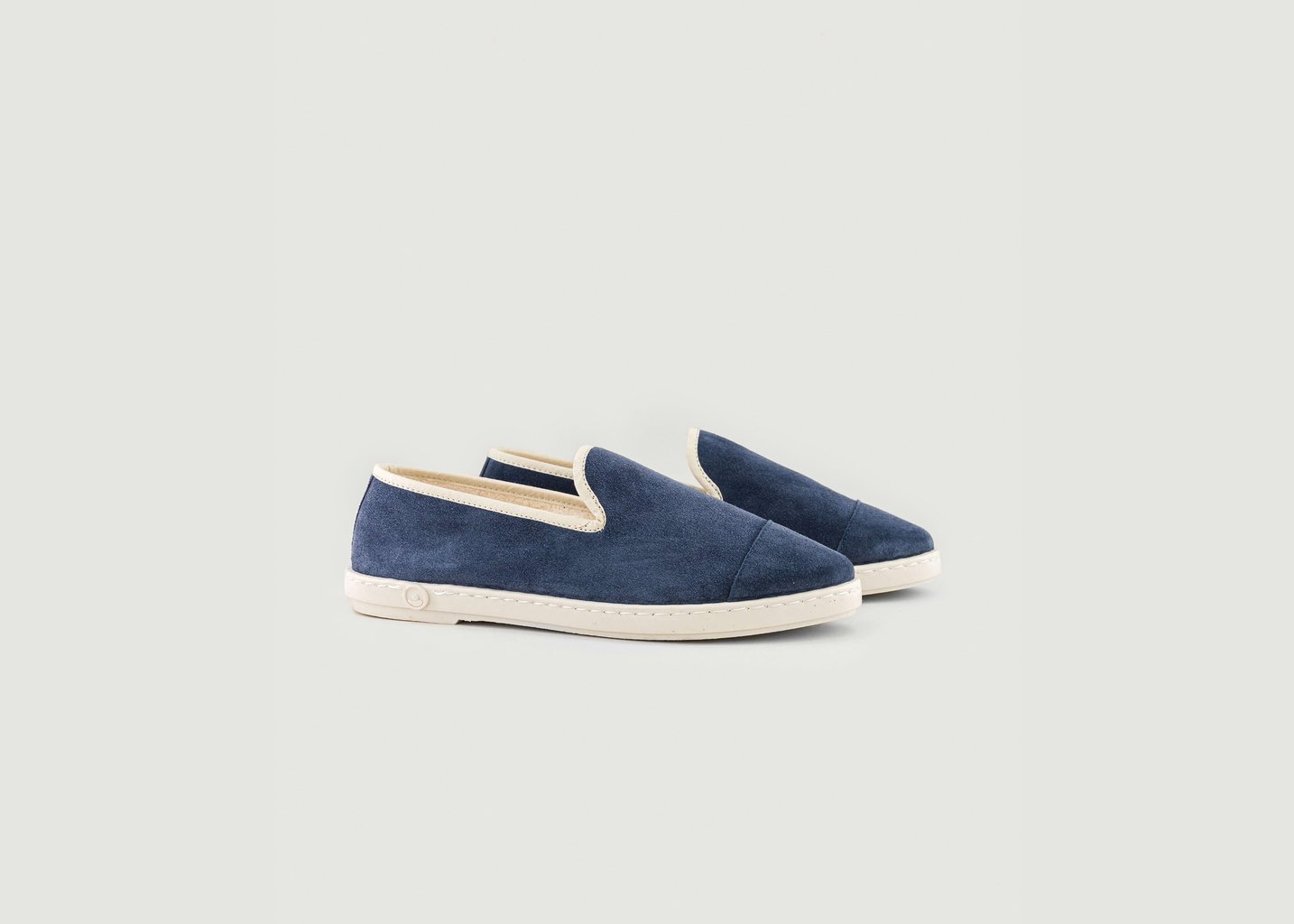 l'exception Chausson femme cuir Denim Angarde