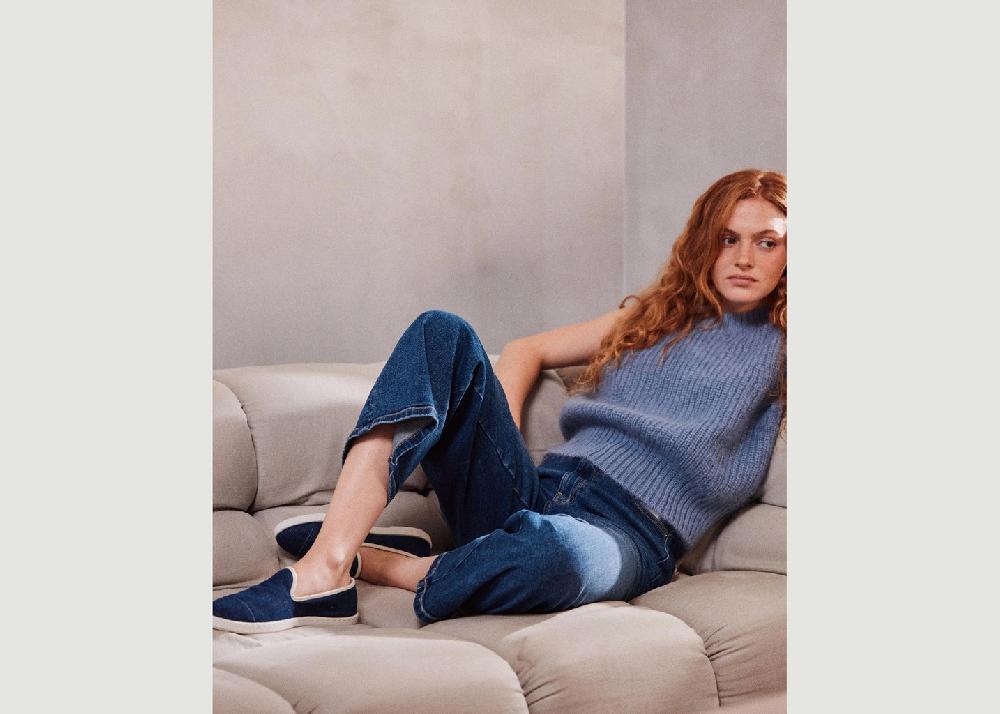 L'exception Chausson Femme Denim Angarde