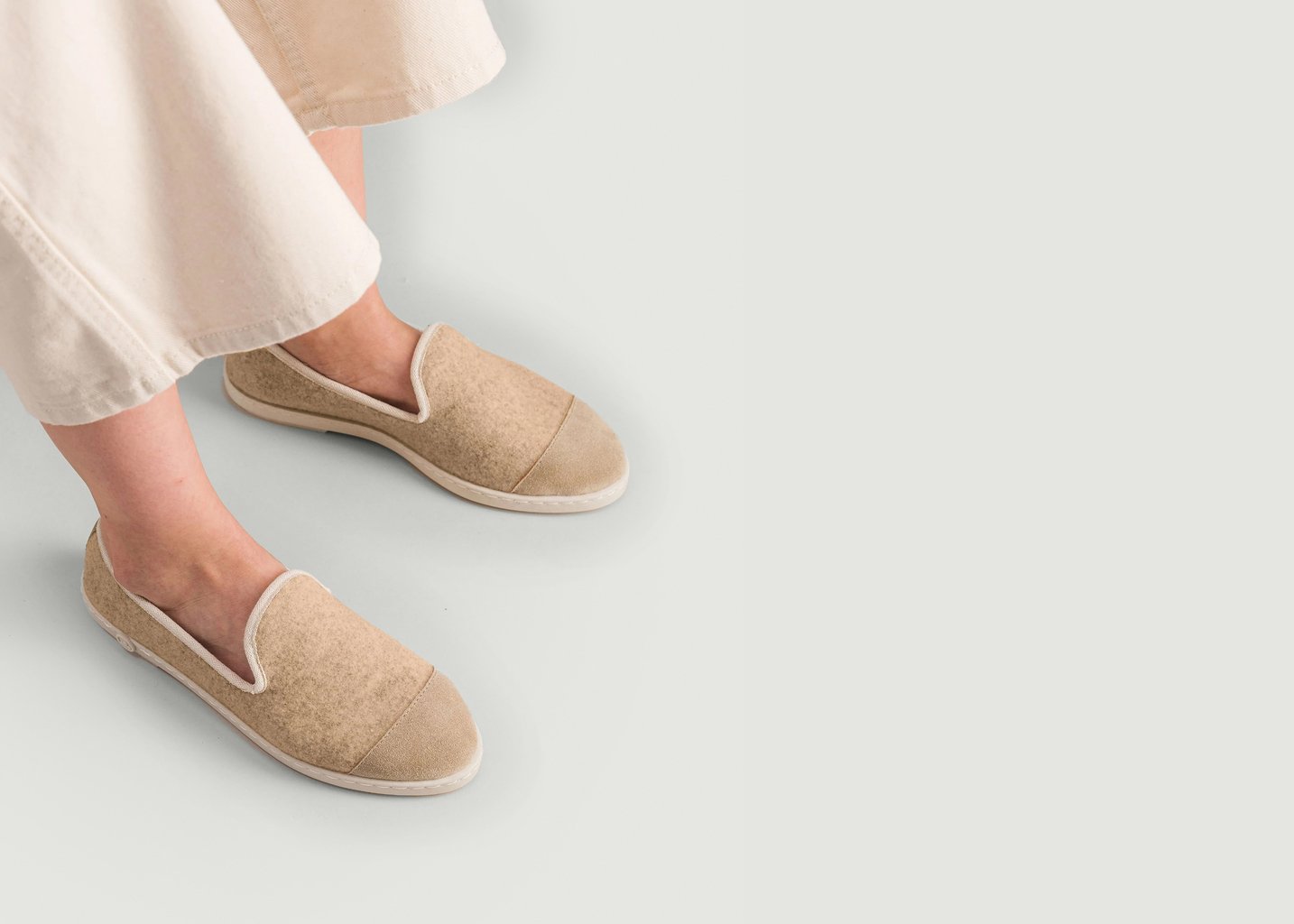 L'exception Chausson Femme En Laine Sable Angarde