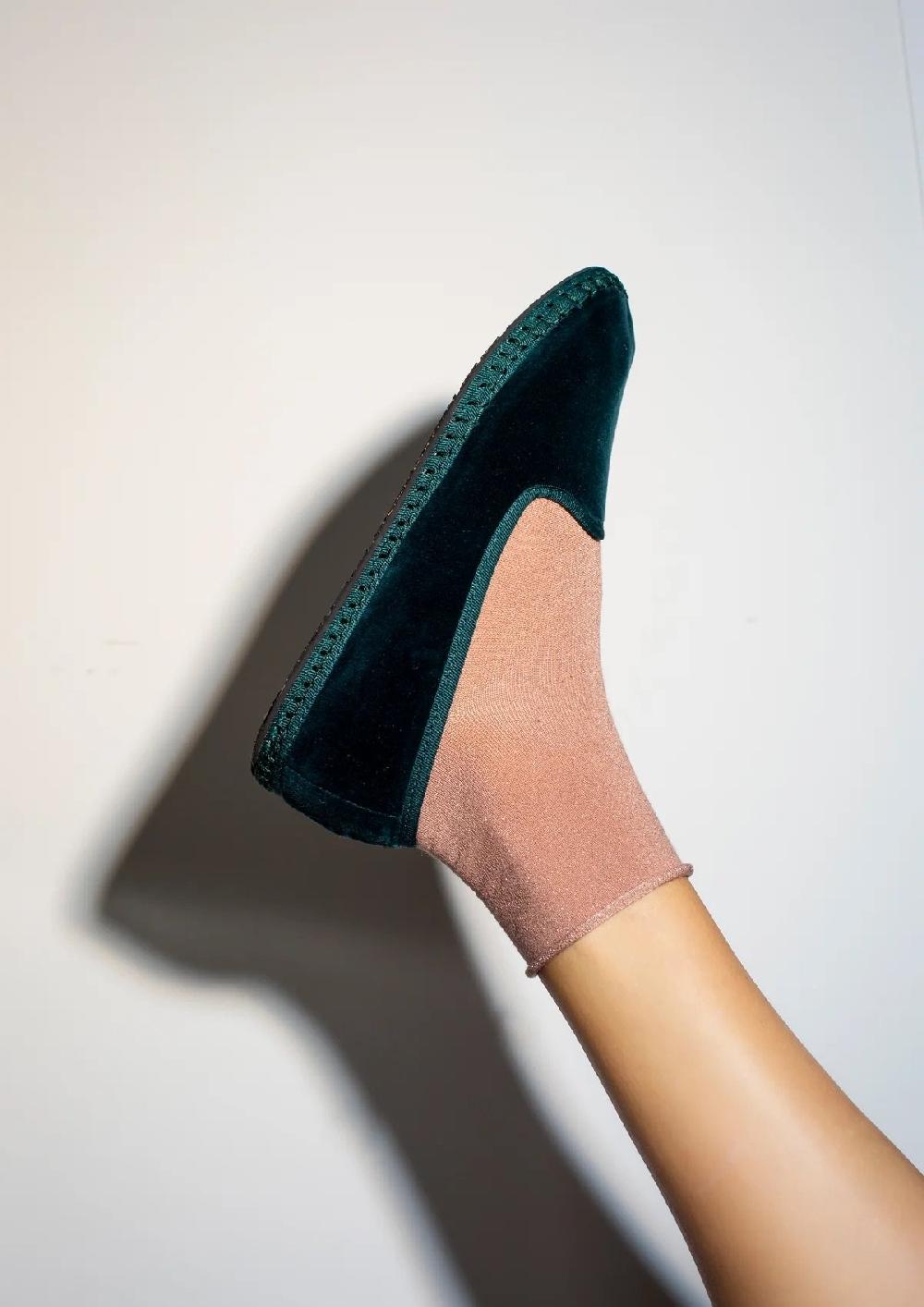 L'exception Chaussons Bernarda Vert Sapin Flabelus