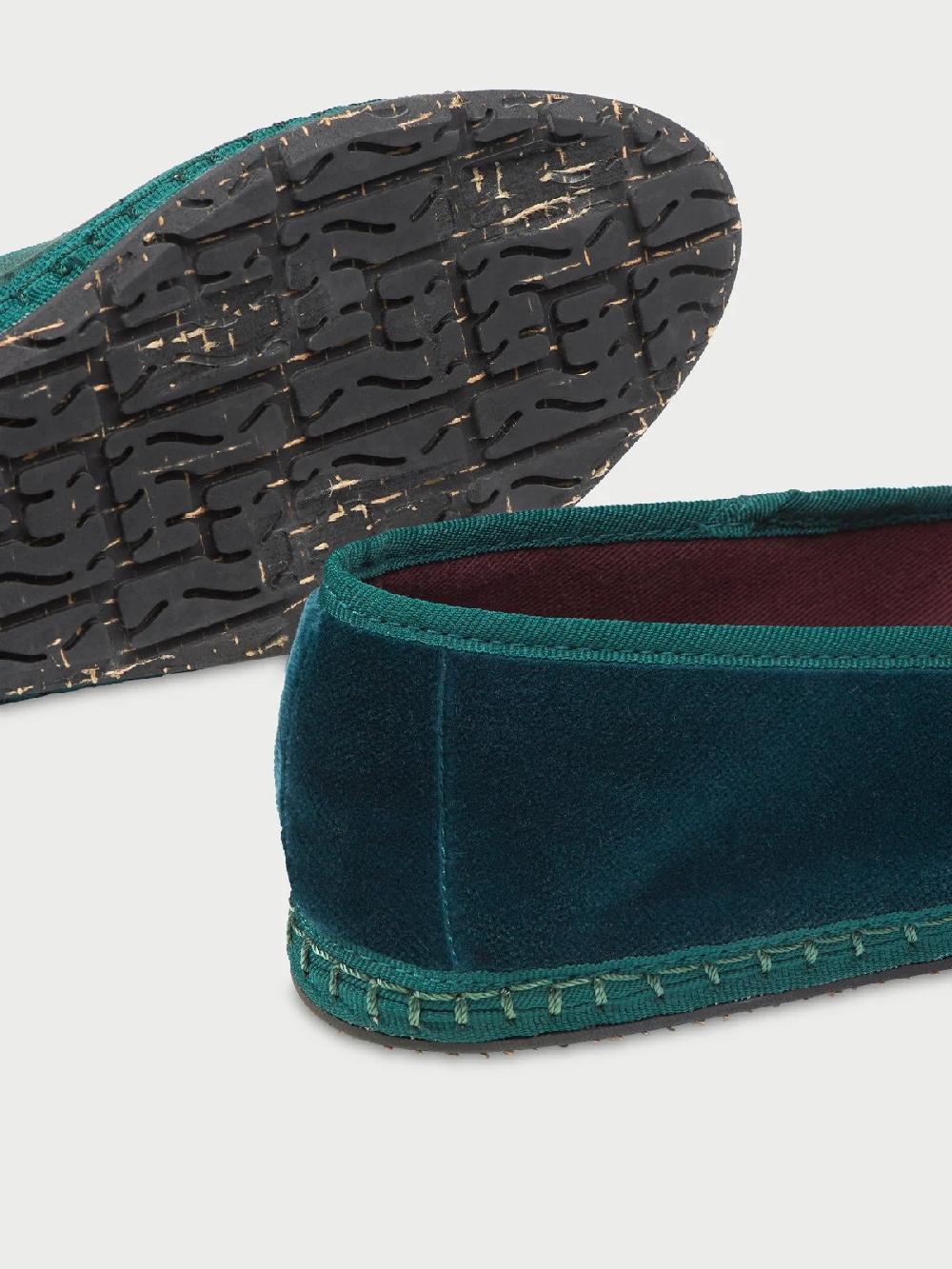 L'exception Chaussons Bernarda Vert Sapin Flabelus