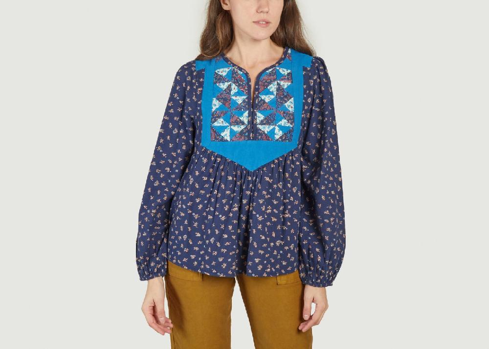 L'exception Cheeky Blouse Bleu Leon & Harper