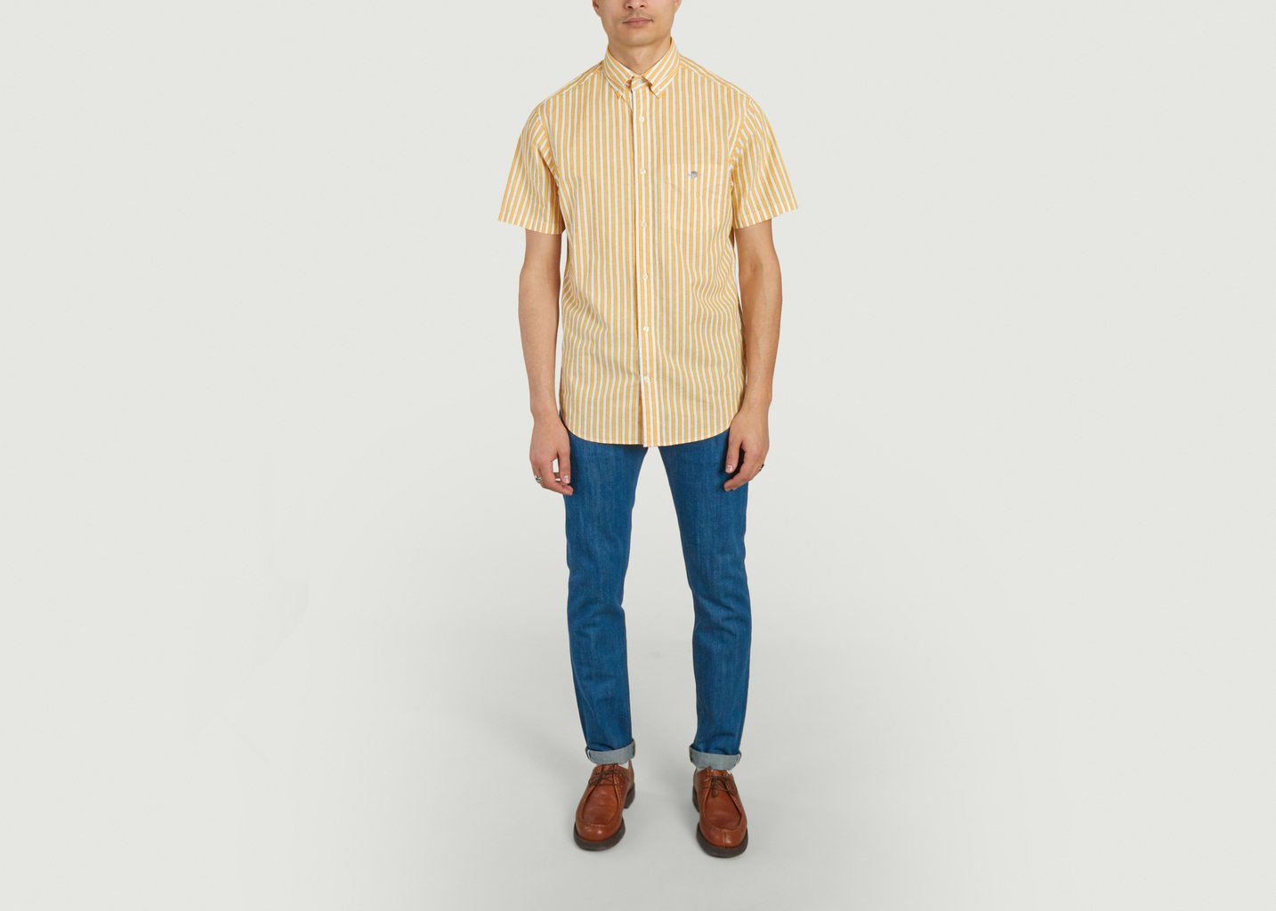 L'exception Chemise à Manches Courtes Beige Gant