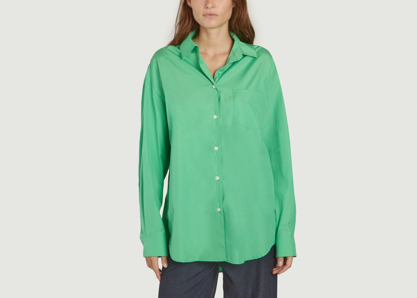 l'exception Chemise ample Lua Vert Samsoe & Samsoe