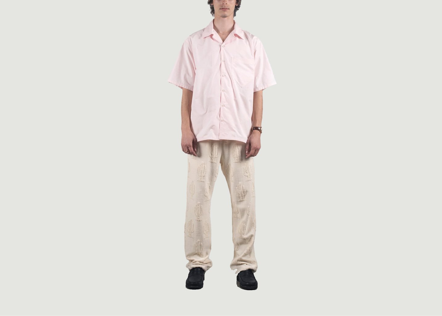 l'exception Chemise Bowling Biasca Rose Pâle Crest