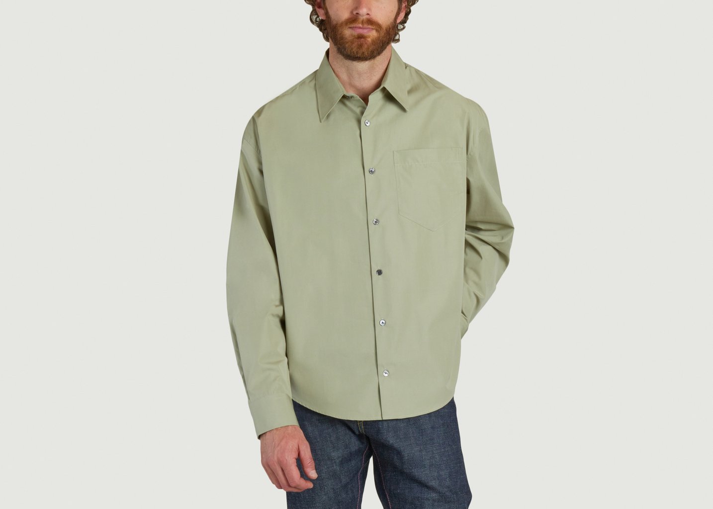 l'exception Chemise Boxy Khaki AMI Paris