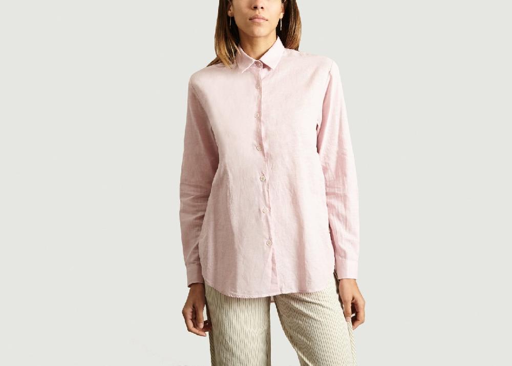l'exception Chemise Boyfriend Rose Pâle Folk