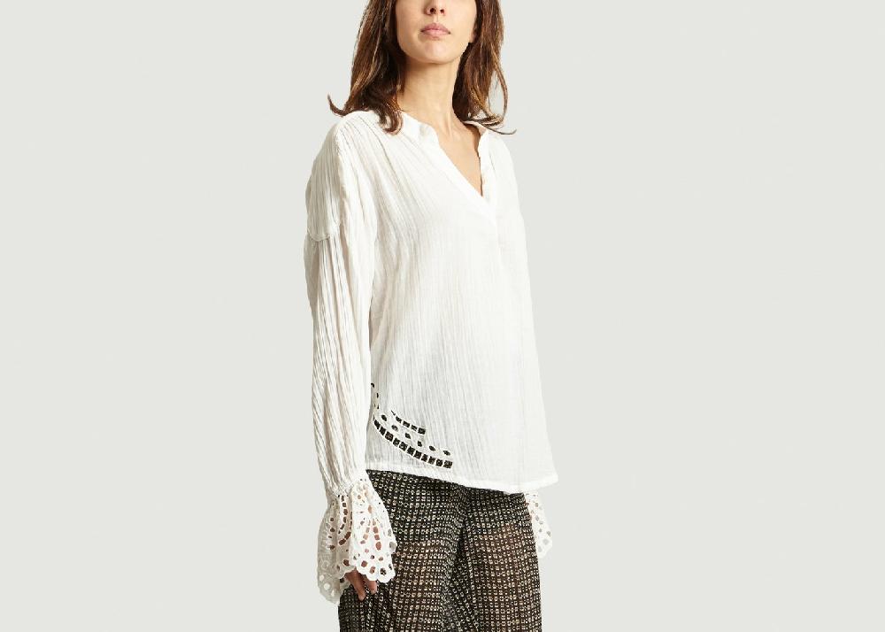 L'exception Chemise Broderie Blanc NUE 19.04