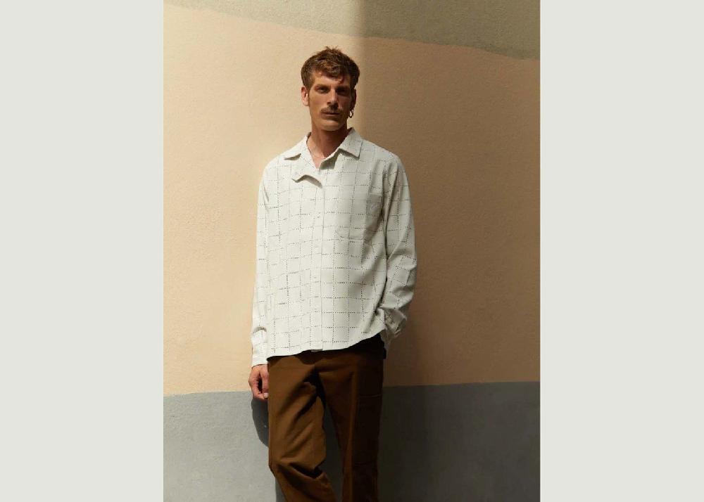 L'exception Chemise Checkers Blanc Christine Phung