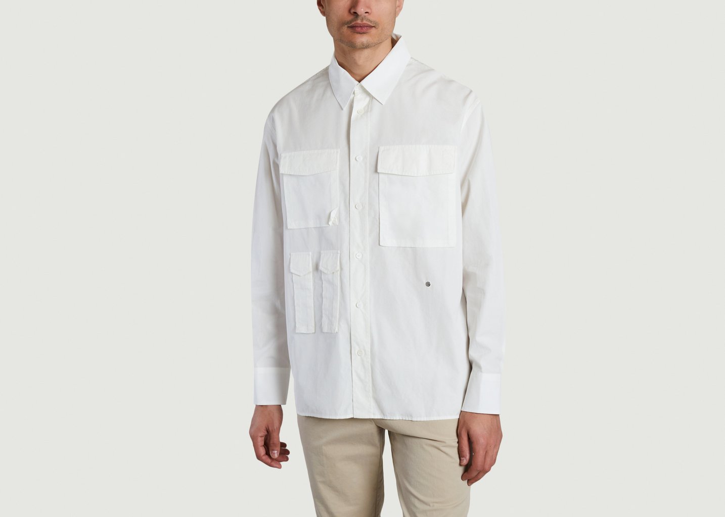 l'exception Chemise Checkpoint Ecru Etudes Studio