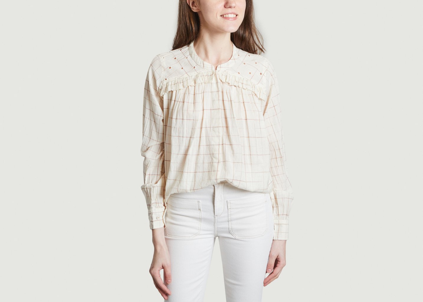 l'exception Chemise Ciron Check Camel Leon & Harper