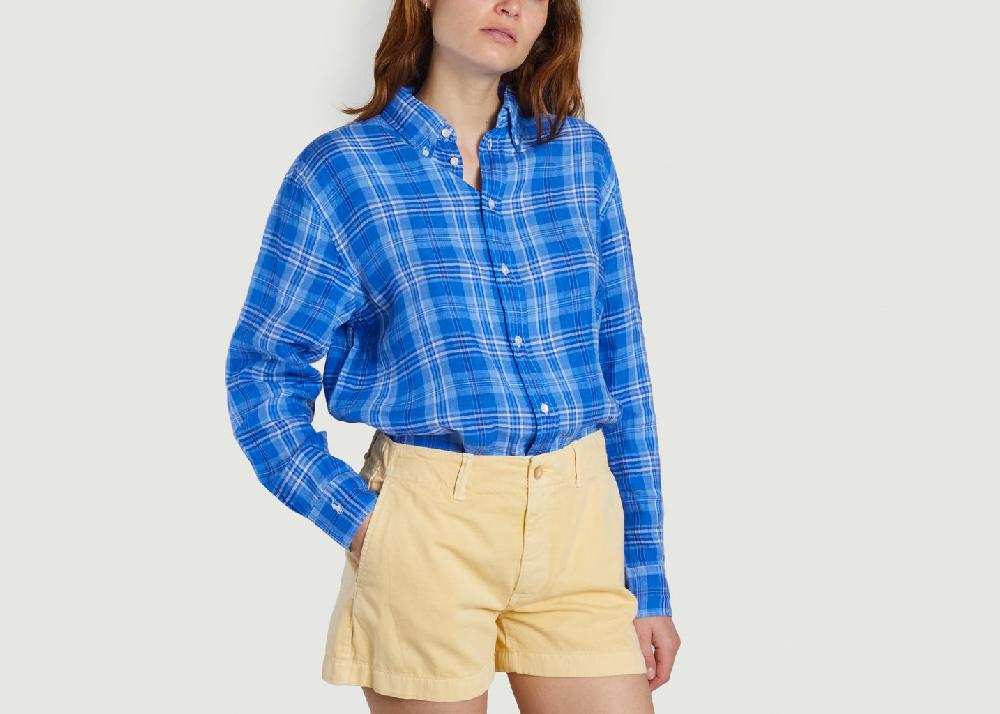 L'exception Chemise En Lin Bleu Polo Ralph Lauren