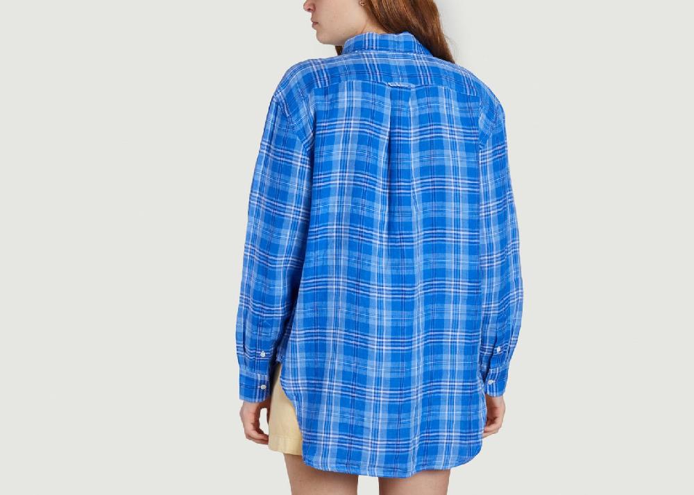 L'exception Chemise En Lin Bleu Polo Ralph Lauren