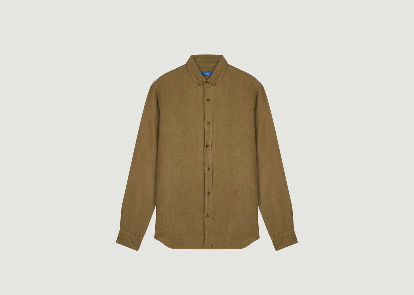 l'exception Chemise en lin Khaki Apnee