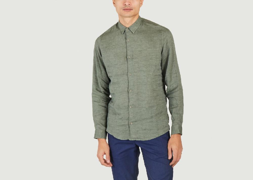 l'exception Chemise en Lin Khaki JagVi Rive Gauche