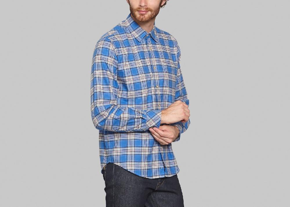 L'exception Chemise Flanelle Bleu WAIT