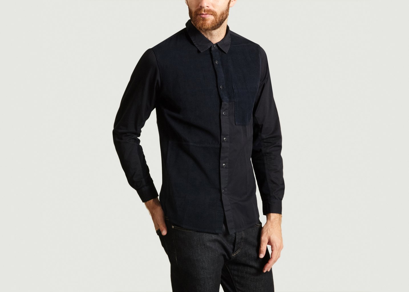 L'exception Chemise Fraction Navy Bleu Marine Folk