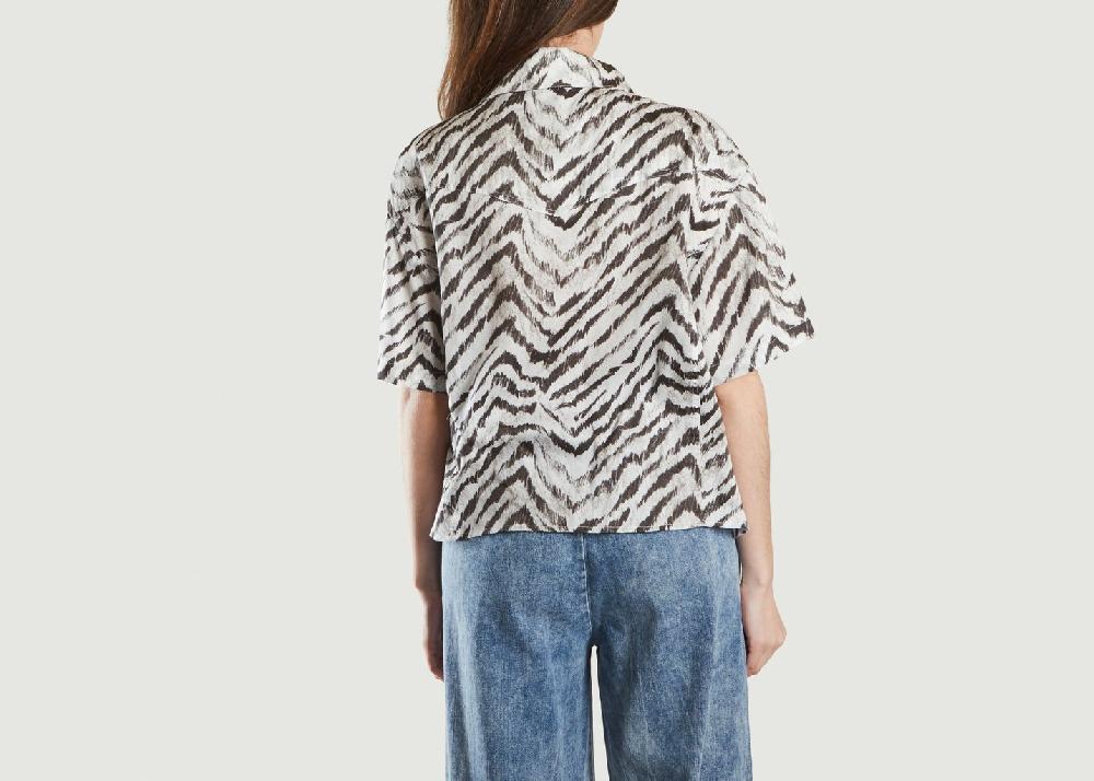 L'exception Chemise Gina Zebra Blanc Façon Jacmin