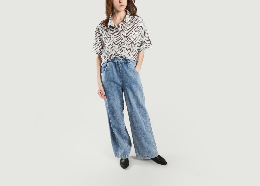 L'exception Chemise Gina Zebra Blanc Façon Jacmin
