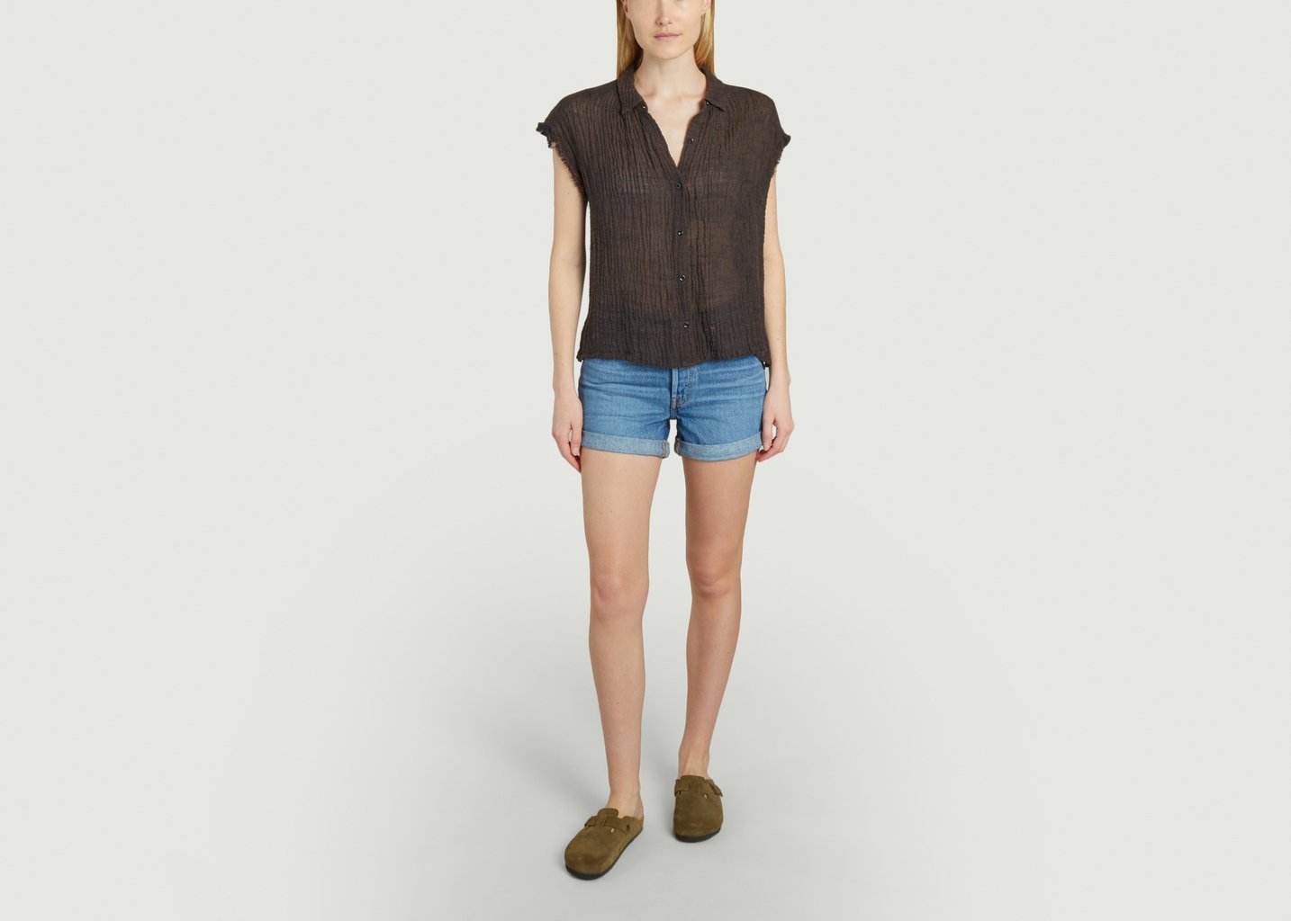 L'exception Chemise Grove Marron Masscob