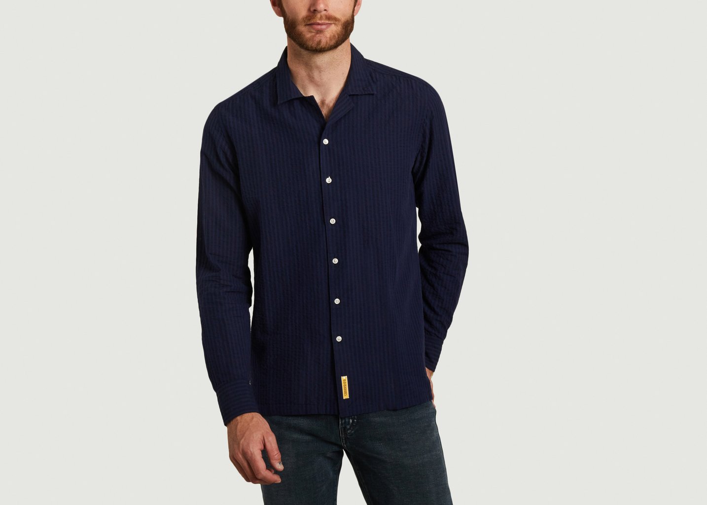 l'exception Chemise Hawaii Bleu Marine B.D Baggies