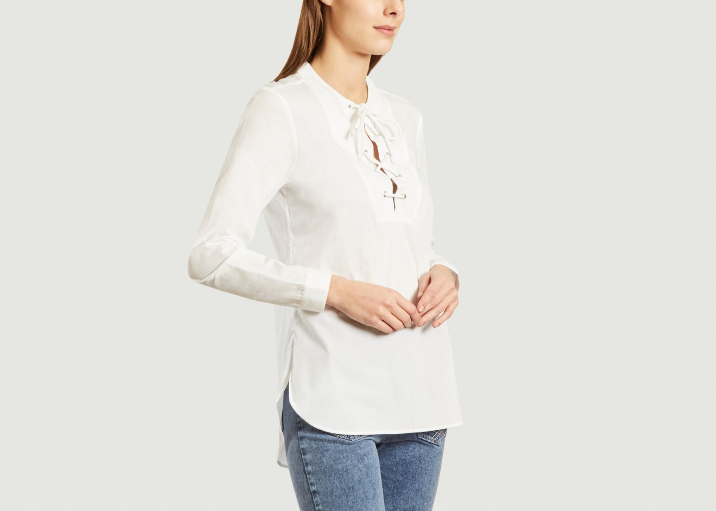 L'exception Chemise Laçée Blanc Marie Marot