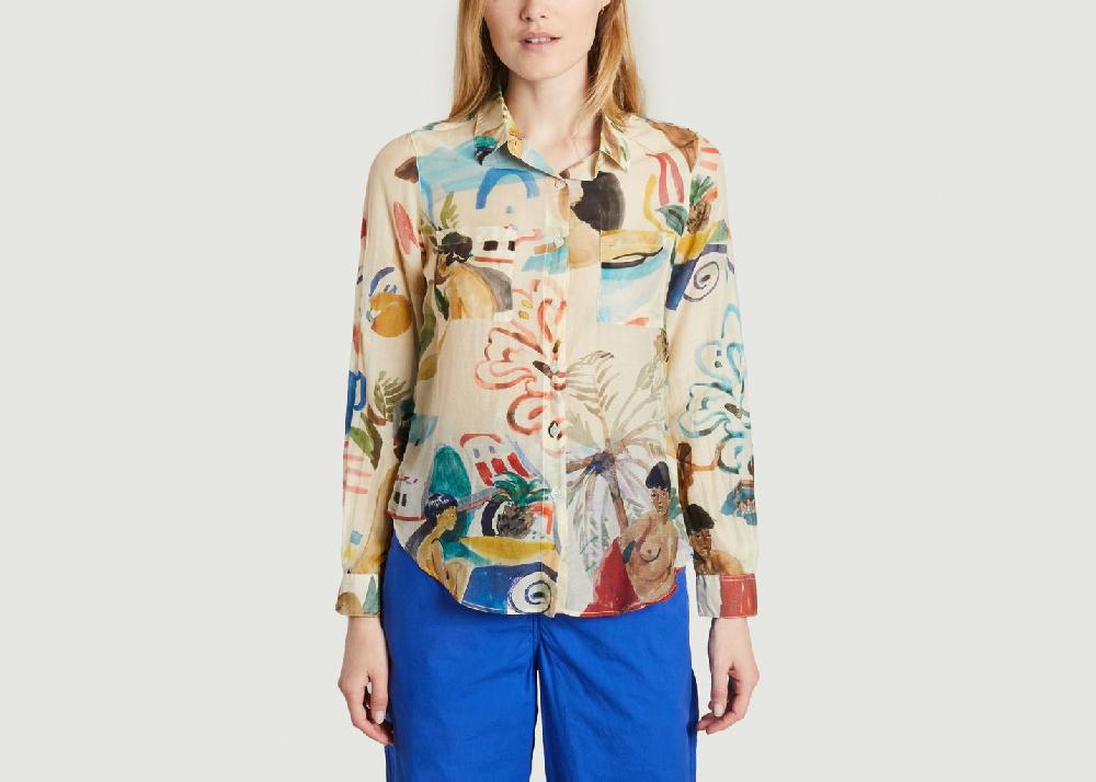 l'exception Chemise Le Bain Fleuri Imprimé G.Kero