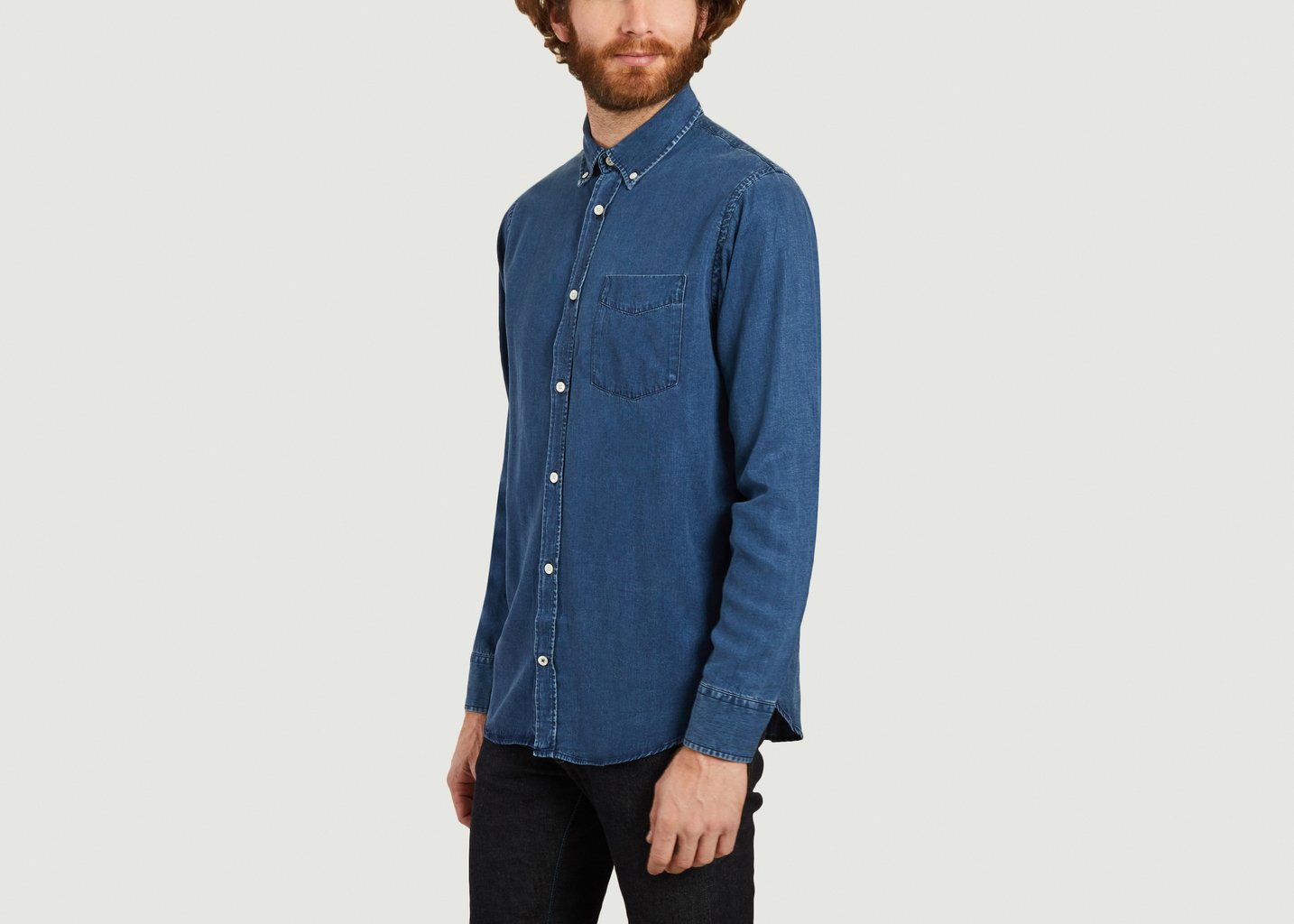 L'exception Chemise Levon Indigo No Nationality 07